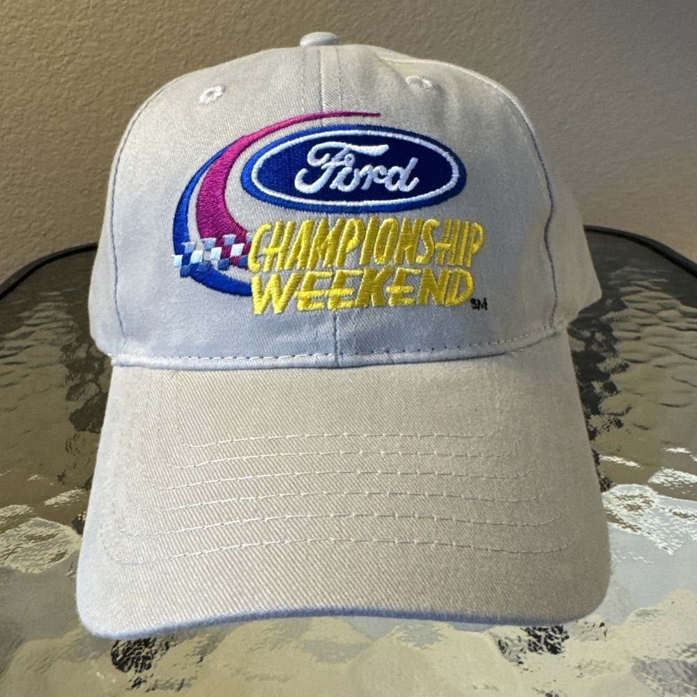 Ford Championship Weekend Tan Cap Hat Adjustable Embroidered AMC Headwear‎ NEW